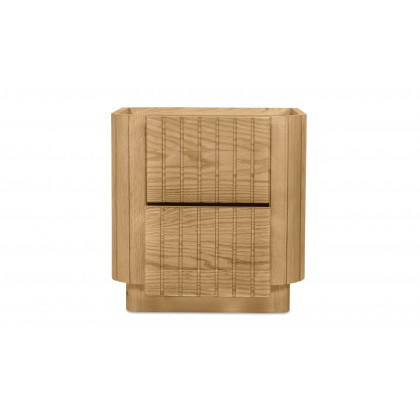 Moe's Povera Contemporary 2-Drawer Nightstand - Oak