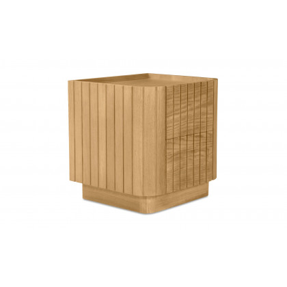 Moe's Povera Contemporary 2-Drawer Nightstand - Oak