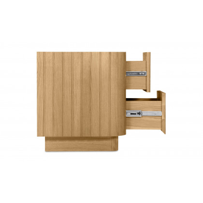 Moe's Povera Contemporary 2-Drawer Nightstand - Oak
