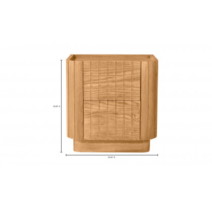 Moe's Povera Contemporary 2-Drawer Nightstand - Oak