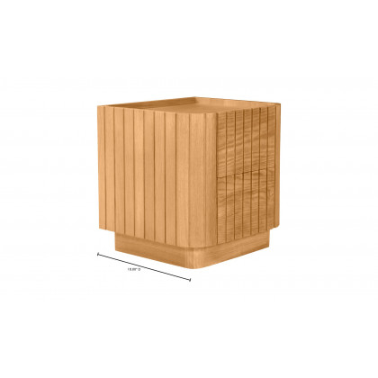 Moe's Povera Contemporary 2-Drawer Nightstand - Oak