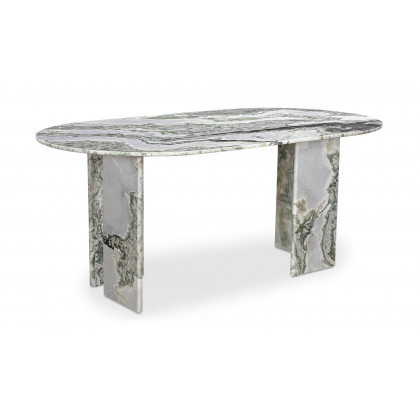 Moe's Celia Contemporary Oval Dining Table - Green Onyx Marble