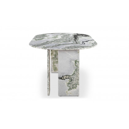 Moe's Celia Contemporary Oval Dining Table - Green Onyx Marble