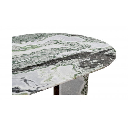 Moe's Celia Contemporary Oval Dining Table - Green Onyx Marble
