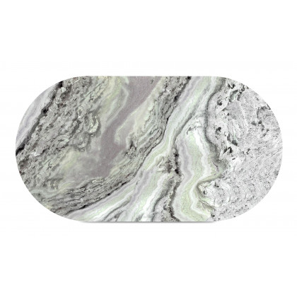 Moe's Celia Contemporary Oval Dining Table - Green Onyx Marble