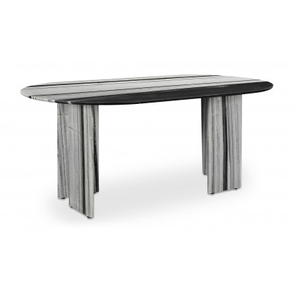Moe's Celia Contemporary Oval Dining Table - Panda Marble