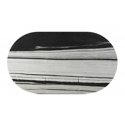 Moe's Celia Contemporary Oval Dining Table - Panda Marble