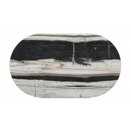 Moe's Celia Contemporary Oval Dining Table - Panda Marble