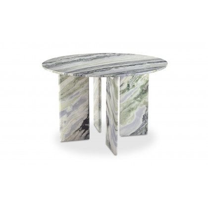 Moe's Celia Contemporary Round Dining Table - Green Onyx Marble