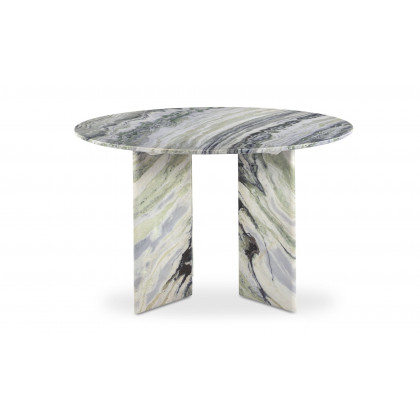 Moe's Celia Contemporary Round Dining Table - Green Onyx Marble
