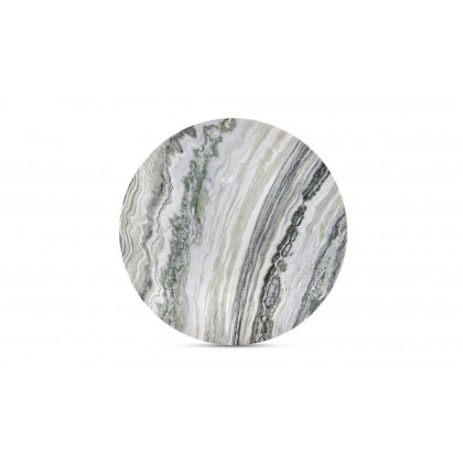 Moe's Celia Contemporary Round Dining Table - Green Onyx Marble