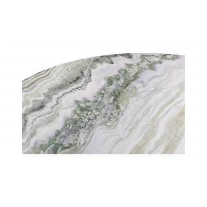 Moe's Celia Contemporary Round Dining Table - Green Onyx Marble