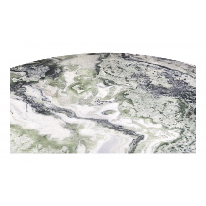Moe's Celia Contemporary Round Dining Table - Green Onyx Marble