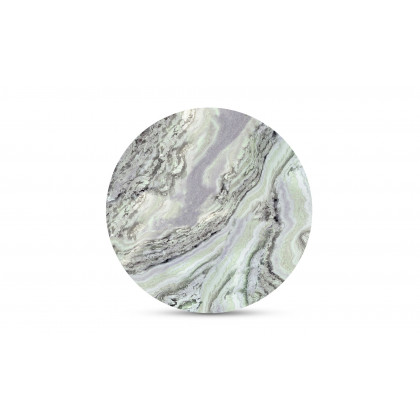 Moe's Celia Contemporary Round Dining Table - Green Onyx Marble