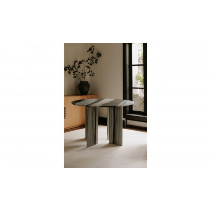 Moe's Celia Contemporary Round Dining Table - Panda Marble