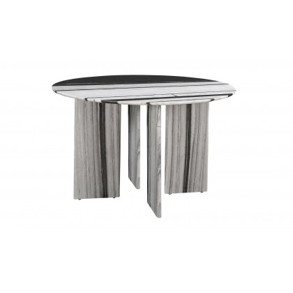 Moe's Celia Contemporary Round Dining Table - Panda Marble
