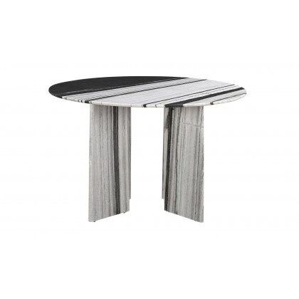 Moe's Celia Contemporary Round Dining Table - Panda Marble