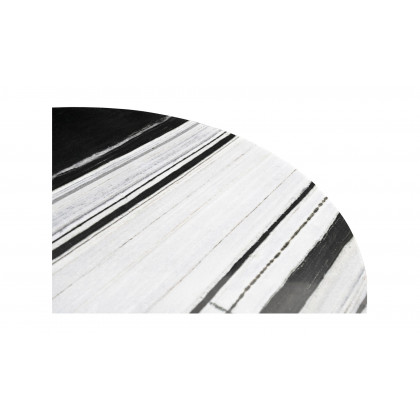 Moe's Celia Contemporary Round Dining Table - Panda Marble