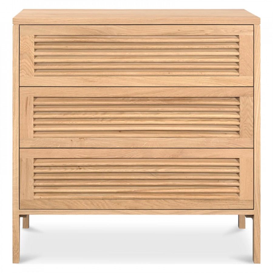 Moe's Teeda Contemporary 3-Drawer Nightstand - Natural
