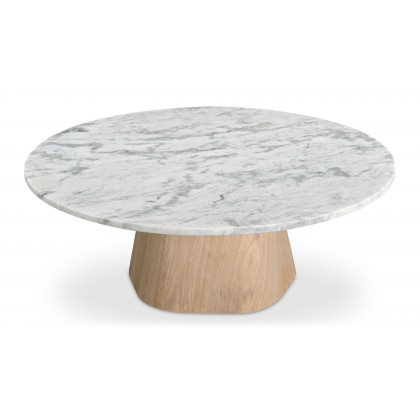 Moe's Evelyn Contemporary Coffee Table - White Marble