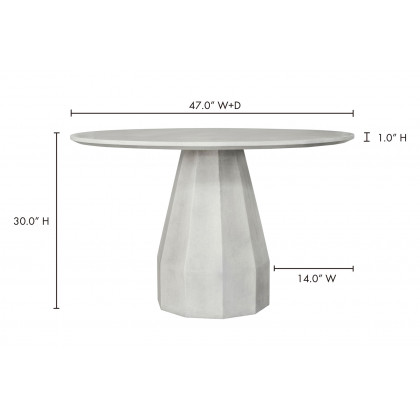 Moe's Templo Outdoor Dining Table - White