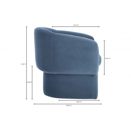 Moe's Franco Chair - Dusted Blue