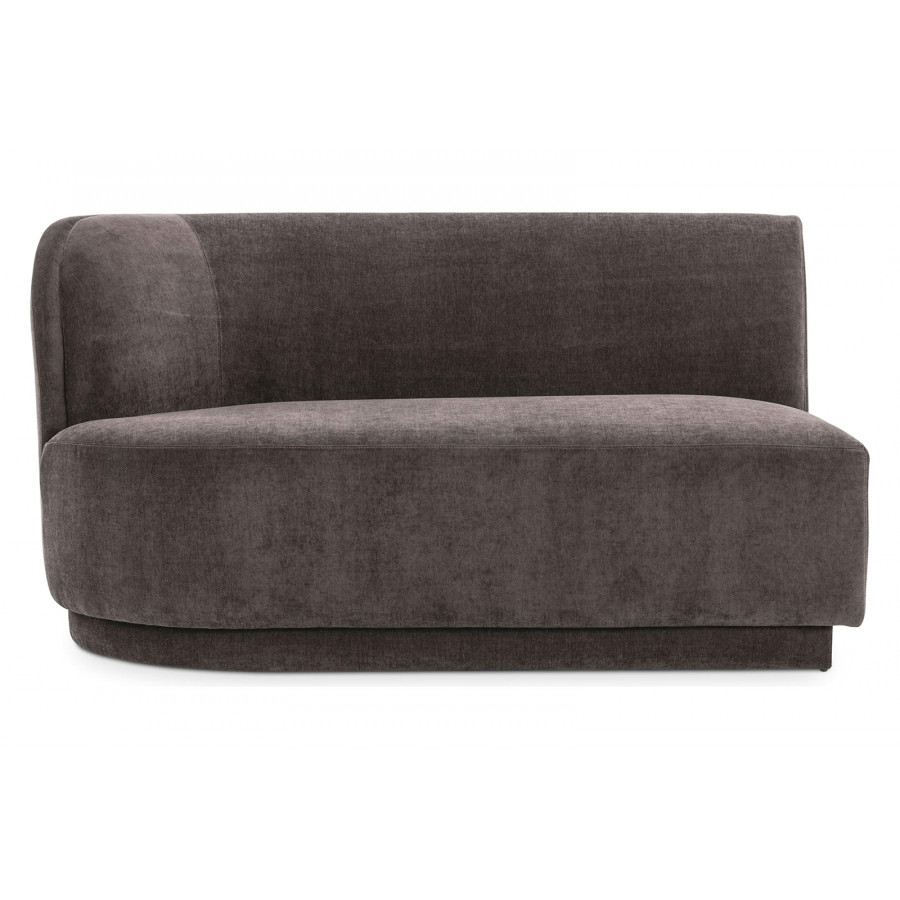 Moe's Yoon 2 Seat Sofa - Umbra Gray, Left Chaise