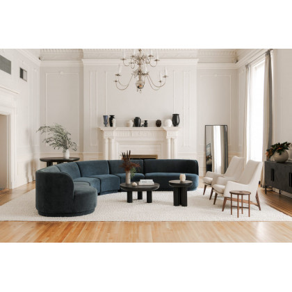 Moe's Yoon Slipper Chair - Nightshade Blue