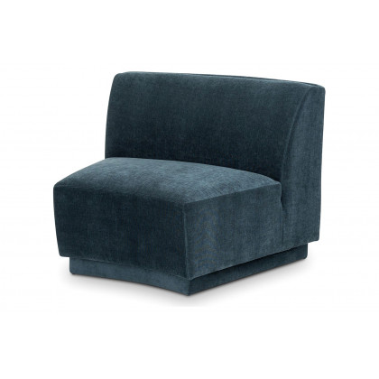 Moe's Yoon Slipper Chair - Nightshade Blue