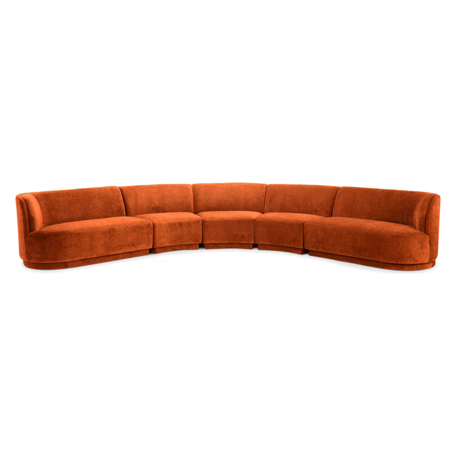 Moe's Yoon Radius Modular Sectional - Fired Rust