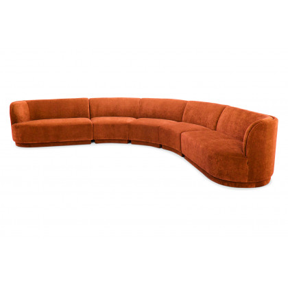 Moe's Yoon Radius Modular Sectional - Fired Rust