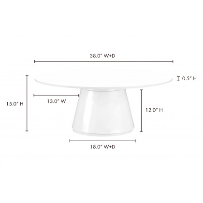 Moe's Otago Coffee Table - White