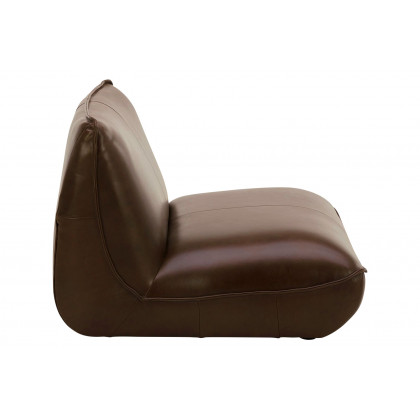 Moe's Zeppelin Leather Slipper Chair - Brown