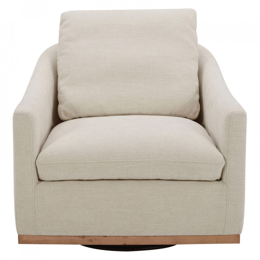 Moe's Linden Rustic Swivel Chair - Soft Beige