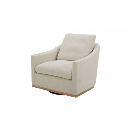 Moe's Linden Rustic Swivel Chair - Soft Beige