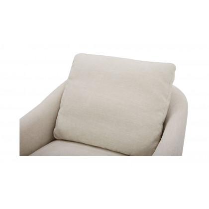 Moe's Linden Rustic Swivel Chair - Soft Beige