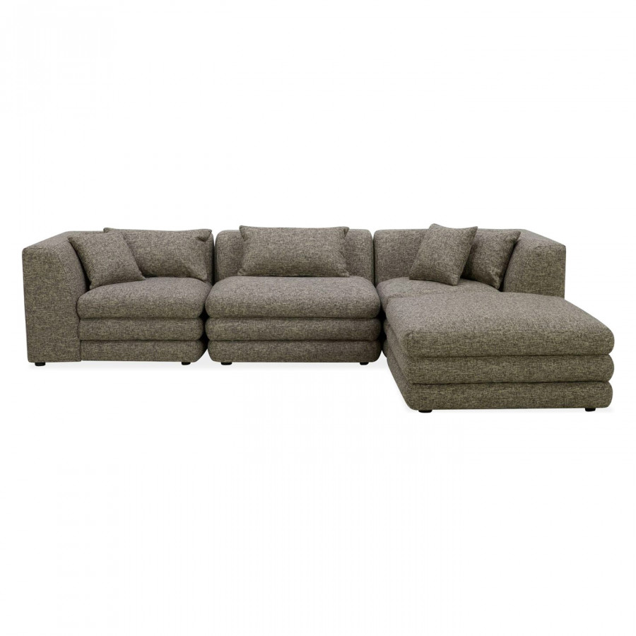 Moe's Lowtide Lounge Contemporary Modular Sectional - Stone Tweed