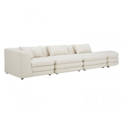 Moe's Lowtide Linear Contemporary Sectional - Warm White