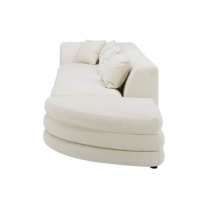 Moe's Lowtide Linear Contemporary Sectional - Warm White