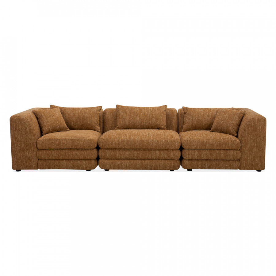 Moe's Lowtide Contemporary Sofa - Amber Glow