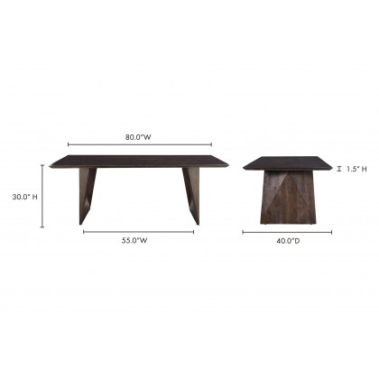 Moe's - Vidal Dining Table in Gray