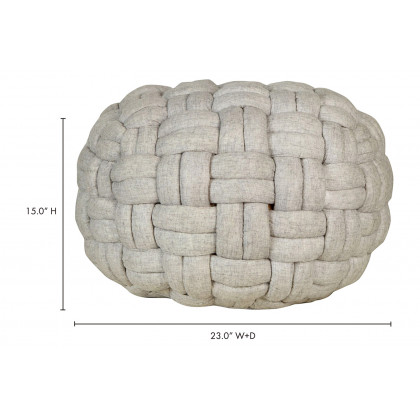 Moe's Bronya Pouf - Light Gray