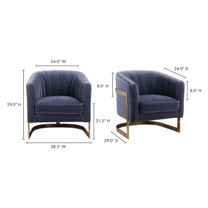 Moe's - Carr Armchair in Blue