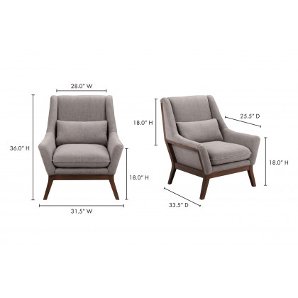 Moe's - Gia Armchair in Gray