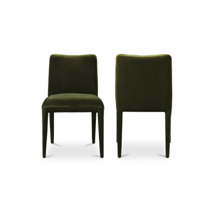 Moe's Calla Contemporary Dining Chair Set of 2 - Green Velvet