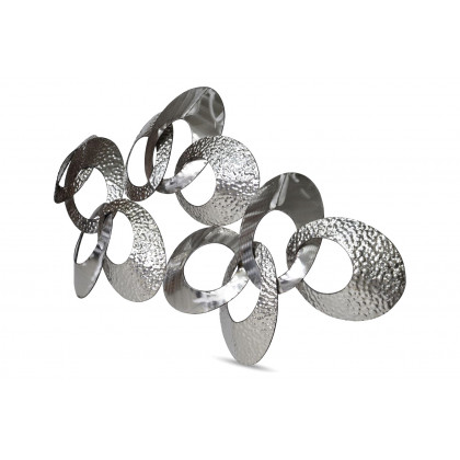 Moe's Looped Metal Wall Decor - Silver, Large