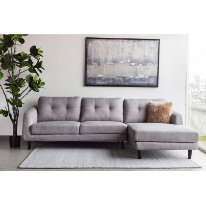 Moe's Corey Sectional - Dark Gray, Right Facing