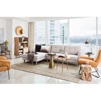 Moe's Corey Sectional - Beige, Left Facing