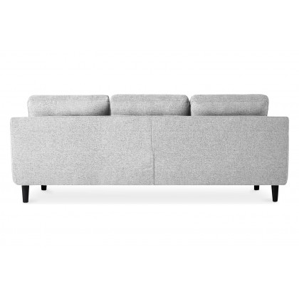 Moe's Belagio Sofa Bed With Chaise - Light Gray, Left Facing