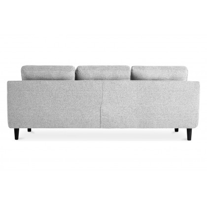 Moe's Belagio Sofa Bed With Chaise - Light Gray, Right Facing